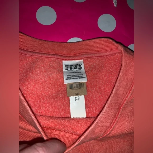 NWT VS PINK Size SMALL Varsity Campus Crew Sweatshirt. - Picture 5 of 7